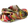 imageCrocs UnisexChild Classic Watercolor Marbled ClogVarsity RedMulti Glow in the Dark