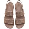 imageCrocs Womens Brooklyn Low Wedge SandalsLatte Sparkle