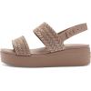 imageCrocs Womens Brooklyn Low Wedge SandalsLatte Sparkle