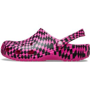 imageCrocs UnisexAdult Classic Graphic Clogs Pink CrushBlack 8 Women6 Men