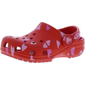 imageCrocs UnisexChild Classic Watercolor Marbled ClogCherry Red