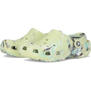 imageCrocs UnisexChild Classic Watercolor Marbled ClogFrothy GreenMulti