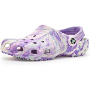 imageCrocs UnisexChild Classic Watercolor Marbled ClogPurpleMulti Glow