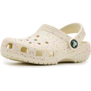 imageCrocs UnisexChild Classic Watercolor Marbled ClogSummit WhiteMulti Glow