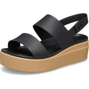 imageCrocs Womens Brooklyn Low Wedge SandalsBlackCashew