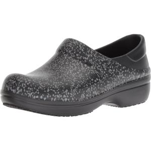 imageCrocs Womens Neria Pro II Work Clogs  Enclosed Toe  Slip Resistant  All Day ComfortBlackDots
