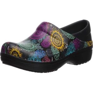 imageCrocs Womens Neria Pro II Work Clogs  Enclosed Toe  Slip Resistant  All Day ComfortBlackMulti Floral