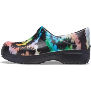 imageCrocs Womens Neria Pro II Work Clogs  Enclosed Toe  Slip Resistant  All Day ComfortTie Dye