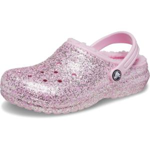 imageCrocs Kids Classic Lined Glittered Clogs for Kids Little KidBig Kid  Textile amp Thermoplastic EVA Lining Flamingo 1 Little Kid M
