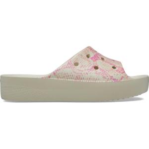 imageCrocs Womens Classic Platform Slide SandalBone Multi
