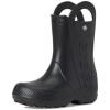 imageCrocs Kids Handle It Rain Boots  Waterproof Slip On Shoes  Kids Rain BootsBlack