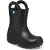 imageCrocs Kids Handle It Rain Boots  Waterproof Slip On Shoes  Kids Rain BootsBlack Glow in the Dark