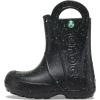 imageCrocs Kids Handle It Rain Boots  Waterproof Slip On Shoes  Kids Rain BootsBlack Glow in the Dark