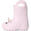 imageCrocs Kids Handle It Rain Boots  Waterproof Slip On Shoes  Kids Rain BootsPink Milk