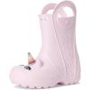 imageCrocs Kids Handle It Rain Boots  Waterproof Slip On Shoes  Kids Rain BootsPink Milk