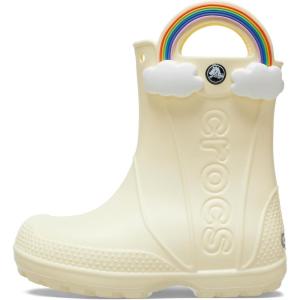 imageCrocs Kids Handle It Rain Boots  Waterproof Slip On Shoes  Kids Rain BootsButtercream