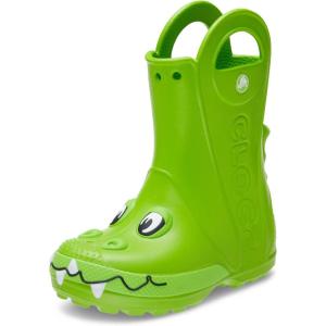 imageCrocs Kids Handle It Rain Boots  Waterproof Slip On Shoes  Kids Rain BootsCrocs Green