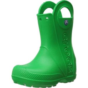imageCrocs Kids Handle It Rain Boots  Waterproof Slip On Shoes  Kids Rain BootsGrass Green