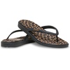 image:imageCrocs Womens Miami Round Toe Flip Flops  Flexible Straps  360 Degree Comfort  Croslite Foam FootbedBlackSepiaLeopard