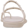 image:imageCrocs Womens Miami Toe Loop Sandals  Square Toe Flat  Flexible Straps  Croslite Foam FootbedAlmond Tint