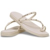 image:imageCrocs Womens Miami Toe Loop Sandals  Square Toe Flat  Flexible Straps  Croslite Foam FootbedAlmond Tint