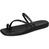 image:imageCrocs Womens Miami Toe Loop Sandals  Square Toe Flat  Flexible Straps  Croslite Foam FootbedBlack Studs
