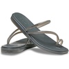 image:imageCrocs Womens Miami Toe Loop Sandals  Square Toe Flat  Flexible Straps  Croslite Foam FootbedCarbon Jelly