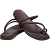 image:imageCrocs Womens Miami Toe Loop Sandals  Square Toe Flat  Flexible Straps  Croslite Foam FootbedCoffee