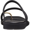 image:imageCrocs Womens Miami Toe Loop Sandals  Square Toe Flat  Flexible Straps  Croslite Foam FootbedMetallic Black