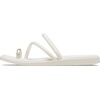 image:imageCrocs Womens Miami Toe Loop Sandals  Square Toe Flat  Flexible Straps  Croslite Foam FootbedMetallic Chalk