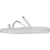 image:imageCrocs Womens Miami Toe Loop Sandals  Square Toe Flat  Flexible Straps  Croslite Foam FootbedMetallic Silver