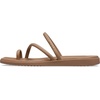 image:imageCrocs Womens Miami Toe Loop Sandals  Square Toe Flat  Flexible Straps  Croslite Foam FootbedMilk Chocolate