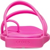 image:imageCrocs Womens Miami Toe Loop Sandals  Square Toe Flat  Flexible Straps  Croslite Foam FootbedPink Crush