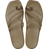 image:imageCrocs Womens Miami Toe Loop Sandals  Square Toe Flat  Flexible Straps  Croslite Foam FootbedSepia Metallic