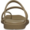 image:imageCrocs Womens Miami Toe Loop Sandals  Square Toe Flat  Flexible Straps  Croslite Foam FootbedSepia Metallic