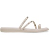 image:imageCrocs Womens Miami Toe Loop Sandals  Square Toe Flat  Flexible Straps  Croslite Foam FootbedAlmond Tint