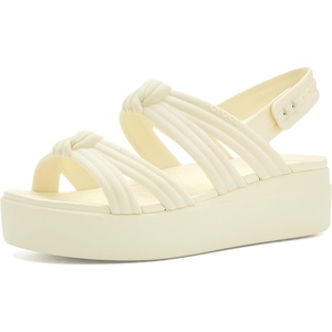 image:imageCrocs Womens Brooklyn Low Wedge SandalsIvory Knot