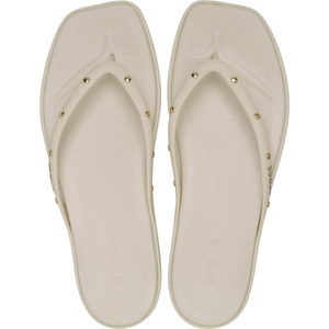 image:imageCrocs Womens Miami Flip Flops  Square Toe Flat  360 Degree Comfort  Croslite Foam FootbedAlmond Tint