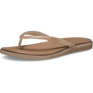 image:imageCrocs Womens Miami Round Toe Flip Flops  Flexible Straps  360 Degree Comfort  Croslite Foam FootbedMilk Chocolate Jelly