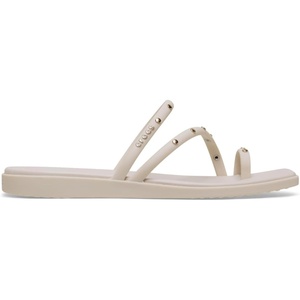 image:imageCrocs Womens Miami Toe Loop Sandals  Square Toe Flat  Flexible Straps  Croslite Foam FootbedAlmond Tint