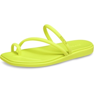 image:imageCrocs Womens Miami Toe Loop Sandals  Square Toe Flat  Flexible Straps  Croslite Foam FootbedCitrus