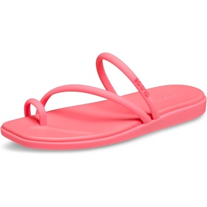 image:imageCrocs Womens Miami Toe Loop Sandals  Square Toe Flat  Flexible Straps  Croslite Foam FootbedGuava