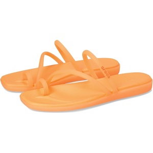 image:imageCrocs Womens Miami Toe Loop Sandals  Square Toe Flat  Flexible Straps  Croslite Foam FootbedOrangesicle