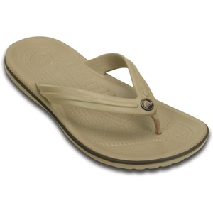 image:imageCrocs Unisex Adult Crocband Flip Flop SandalTumbleweedEspresso