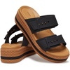 image:imageCrocs Womens Brooklyn Buckle Low WedgesBlackBrown