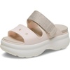 image:imageCrocs Womens Soho TwoStrap Sandals  24 Inch Platform  LiteRide SinkIn Footbed  Adjustable Upper StrapPeach IceFrappeChalkShimmer