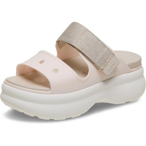 image:imageCrocs Womens Soho TwoStrap Sandals  24 Inch Platform  LiteRide SinkIn Footbed  Adjustable Upper StrapPeach IceFrappeChalkShimmer